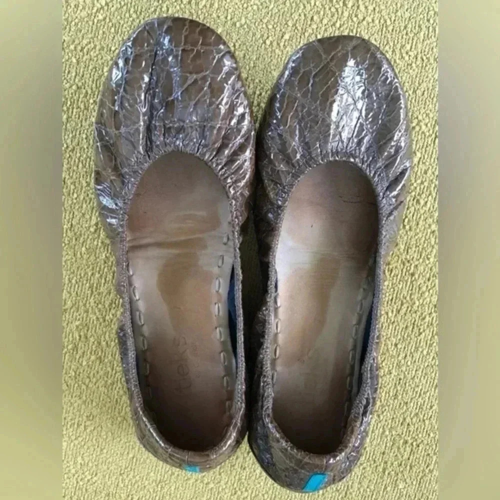 Sienna Brown Crocs Tieks by Gavrieli Foldable Ballet Flat Oprah List GUC